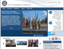 Tablet Screenshot of northcom.mil